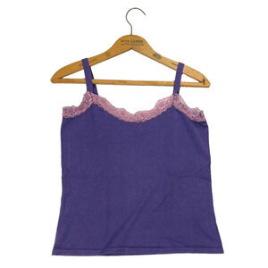Vintage Y2K Purple Going Out Top Size S Cami Tank Top Sleeveless Knit Stretch